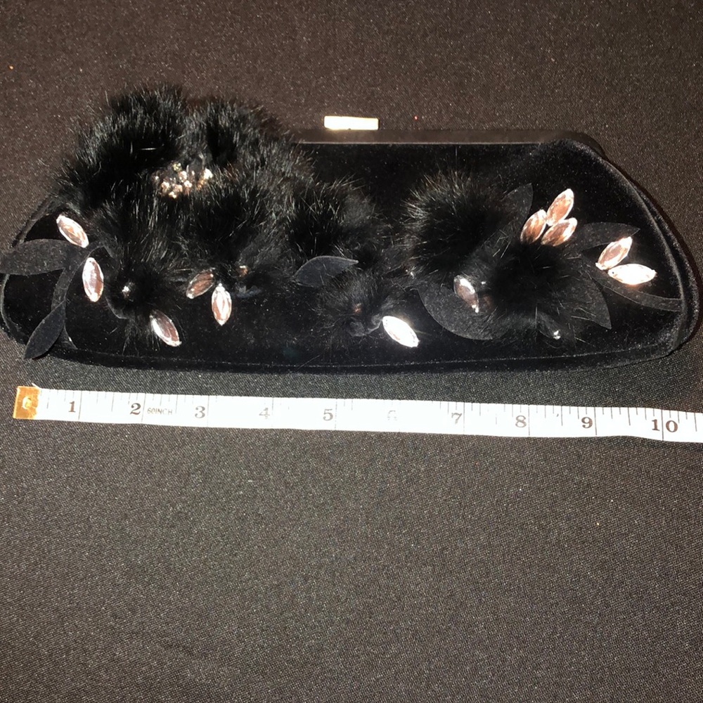 Kate Landry black evening clutch